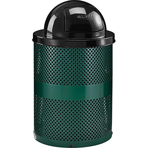 Global Industrial Green / 23.5 inches (Diameter) x 40 inches (Height) / Industrial Trash, Recycling & Compost