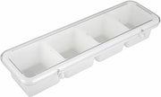 BC-4P - Condiment Holder, 4 Compartment, White, Plastic