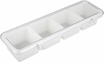 BC-4P - Condiment Holder, 4 Compartment, White, Plastic