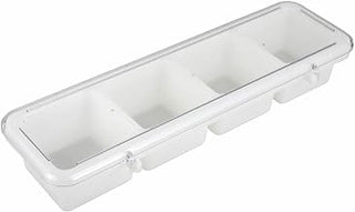 BC-4P - Condiment Holder, 4 Compartment, White, Plastic