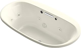 Kohler K-5716-XHGH-96 Underscore Oval Bathtub, Biscuit