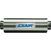 Straight Through Muffler For 3/8" NPT by EXAIR – 10"L x 4"W x 2"H, Aluminum, Multicolor, Model 890002