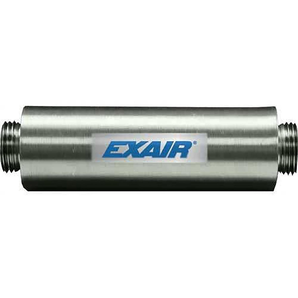 Straight Through Muffler For 3/8" NPT by EXAIR – 10"L x 4"W x 2"H, Aluminum, Multicolor, Model 890002