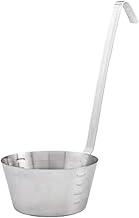 Winco 1 qt Hooked Handle Stainless Steel Dipper | Rust-resistant, Easy reach, Restaurant service