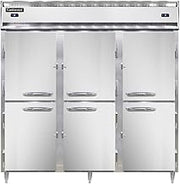 DL3RRF-SA-PT-HD Designer Line Three Section Pass-Thru Refrigerator/Freezer, Stainless Exterior & Half-Height Doors