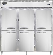DL3RRF-SA-PT-HD Designer Line Three Section Pass-Thru Refrigerator/Freezer, Stainless Exterior & Half-Height Doors