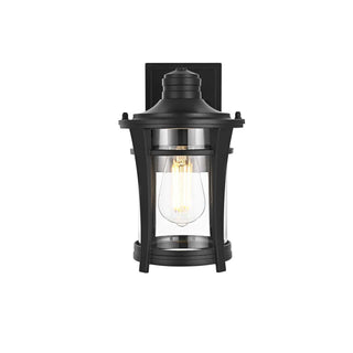 Artemis One Light Outdoor Wall Sconce Black by Lighting Design – 7", Aluminum, Black