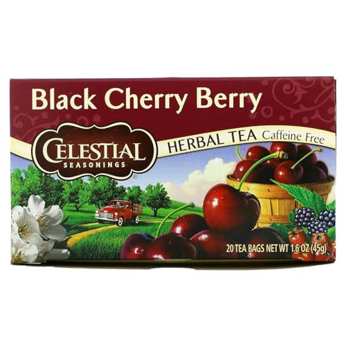 Celestial Seasonings Black Cherry Berry / 20 Count (Pack of 2) / 2 Tea Samplers