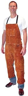 Tillman 3843 24" W x 42" L Leather Split Leg Bib Apron