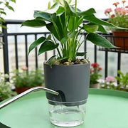 Self Watering Flower Pots, Self Watering Planters for Indoor Plants Grey