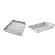 Half Sheet Baking Pan and Cooling Rack Set with 9x13 Inch Rectangular Lasagna and Brownie Pan by USA Pan – Aluminized Steel
