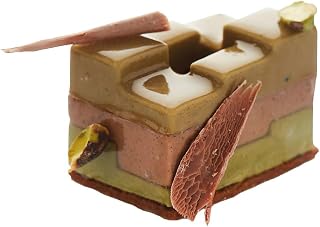 Martellato 30SIL602 Set of 2 Silicone Molds, Each with 12 Segmented-Rectangle Savarin Cavities 1.57 Inch x 2.36 Inch x 0.64 Inch High