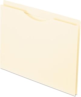 Pendaflex Reinforced File Jackets, Letter Size, Manila, 1" Expansion, Reinforced Straight-Cut Tabs with Thumb Cut, 50 per Box (22100)