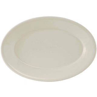 Reno 11-5/8" x 8" Eggshell Oval Platter by Tuxton – Large, White, Pack of 12, Model TRE-013