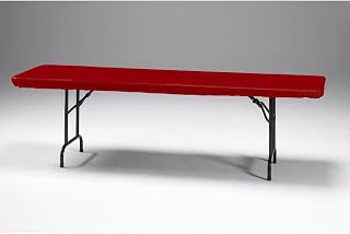 Creative Converting 37327 Real Red Plastic Tablecover Stay Put 30 X 96 Solid (12pks Case)
