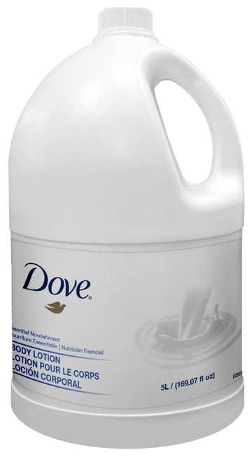 5Liter Lotion Essential Nourishment Bottle (3) by Dove – 5 Liter, 169.0 fluid_ounces, Plastic, Clear, Pack of 3