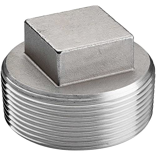 1/2" Plug by Kingdom – 0.98"L x 0.98"W x 0.98"H, Stainless Steel, Model K417-08