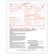 ComplyRight Paper Tax Form, 8 1/2" x 11", White - 50/Pack