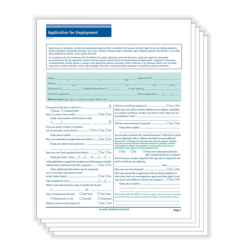 ComplyRight A0019 Paper Job Application, 11" x 17", White, 50/Pack