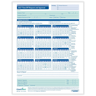 ComplyRight A0037 Form, 8 1/2" x 11", White, 50/Pack