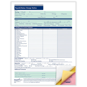 ComplyRight A2168 Payroll Notice, 8 1/2" x 11", White, 50/Pack