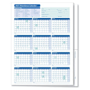 ComplyRight A3050 Paper Attendance Calendar Folder, 9 3/8" x 11 3/4", White, 25/Pack