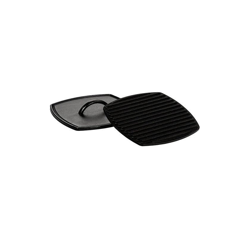 Lodge Cast Iron Grill Press, 8 1/4" x 8 1/4" - Ribbed