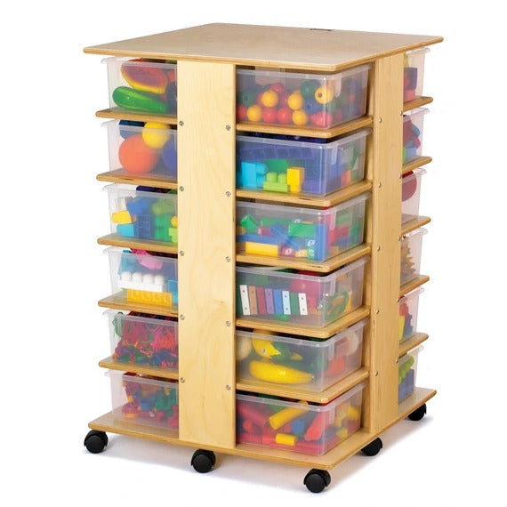 Jonti-Craft Baltic Birch Wood Storage Tower, 27" Wide, Beige - photo 3