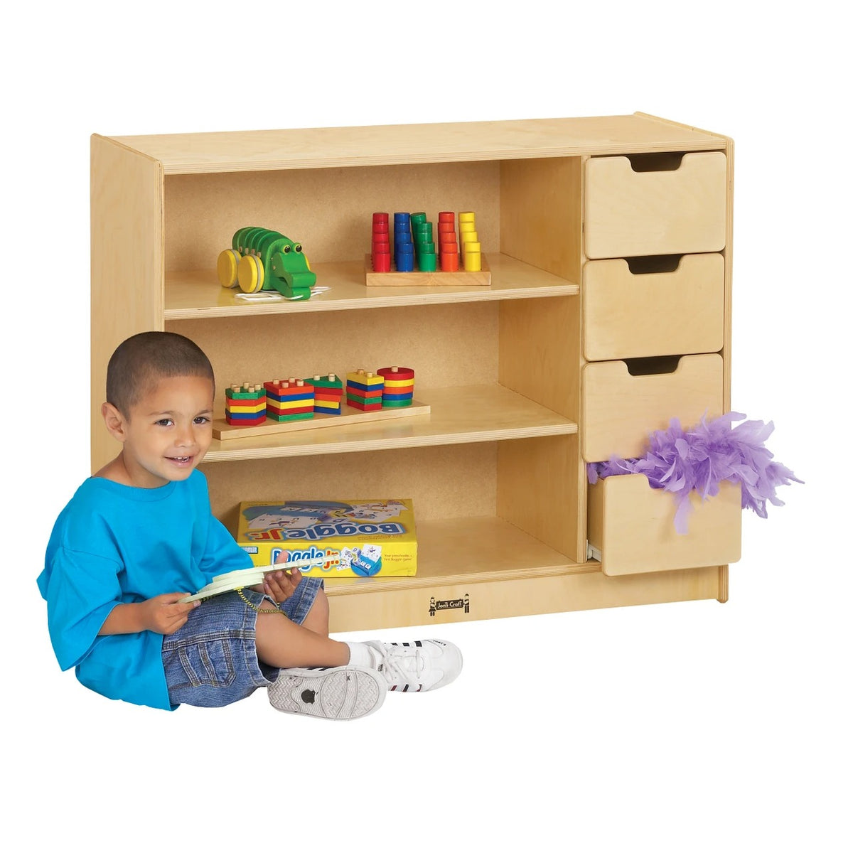 Jonti-Craft Baltic Birch 0405JC Wood Storage Module, 36" Wide, Beige - Default Title