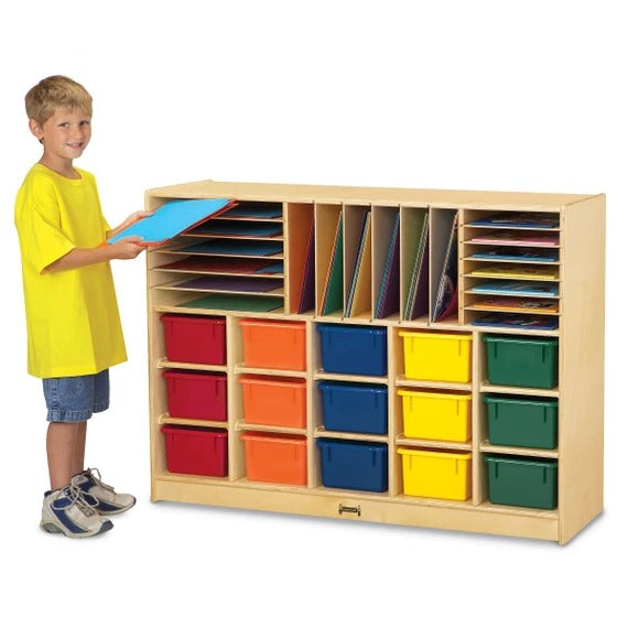 Jonti-Craft Baltic Birch Wood Storage Cabinet, 15 Lugs, Beige - photo 2