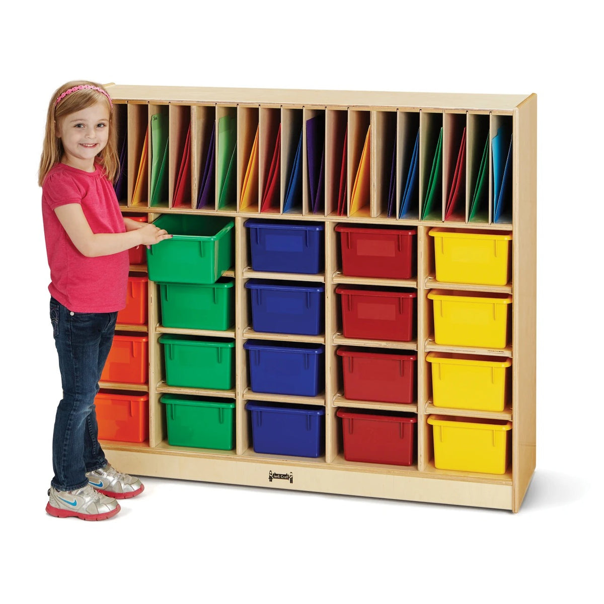 Jonti-Craft Baltic Birch Wood Classroom Organizer, 48" Wide, Beige - photo 2