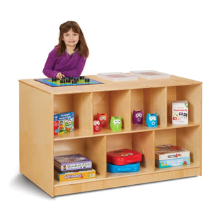 Jonti-Craft Baltic Birch Wood Storage Island, 48" Wide, Beige - 0441JC