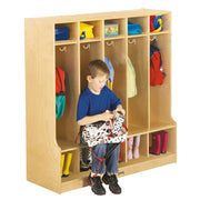 Jonti-Craft Baltic Birch 0468JC Wood Coat Locker, 48" Wide, Brown - Default Title
