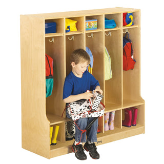Jonti-Craft Baltic Birch 0468JC Wood Coat Locker, 48" Wide, Brown - Default Title