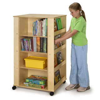 Jonti-Craft Baltic Birch 0539JC Wood Media Tower, 24" Wide, Brown - Default Title