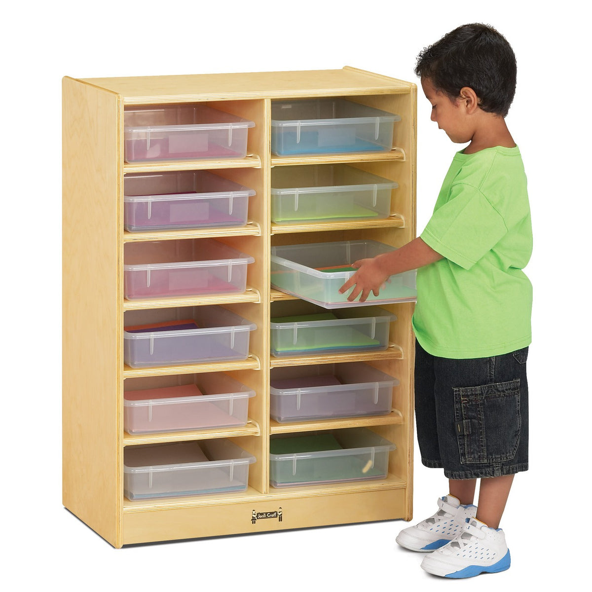 Jonti-Craft Baltic Birch Wood Storage Cabinet, 35 1/2" High, Beige - 24 1/2"