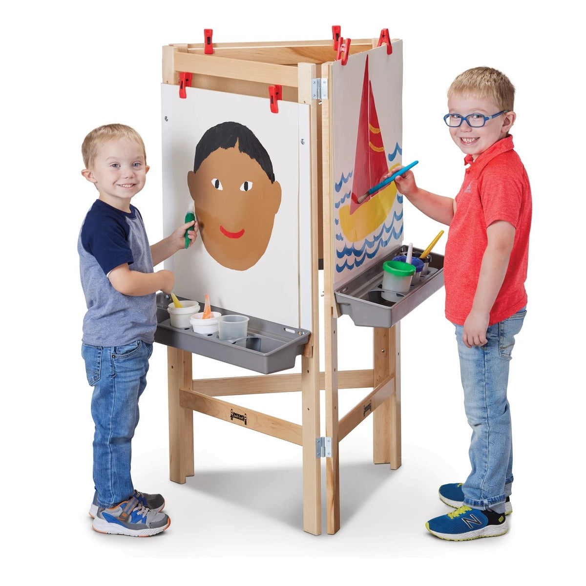 Jonti-Craft Baltic Birch Easel, 24" Wide