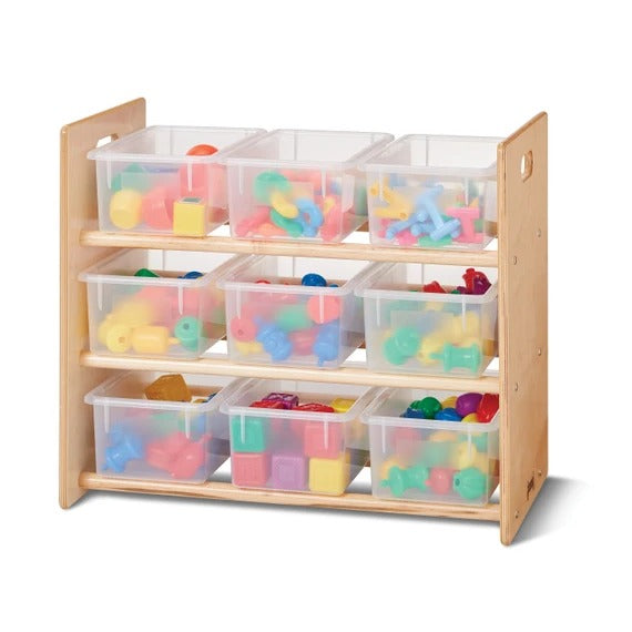 Jonti-Craft Baltic Birch Wood Storage Rack, 28 1/2" Wide, Brown - photo 3