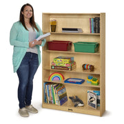 Jonti-Craft Baltic Birch Laminate Bookcase, 36 1/2" Wide, Beige - 59 1/2"