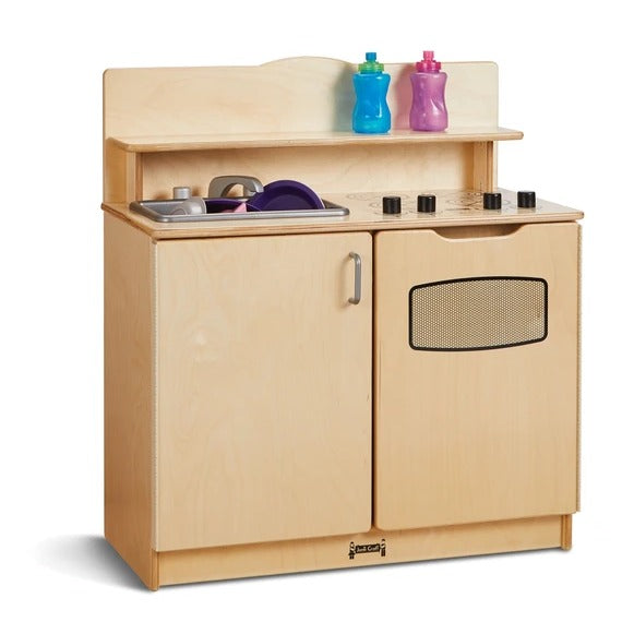 Jonti-Craft Baltic Birch 2403JC Wood Kitchen Activity Center, 30" Wide, Beige - photo 2