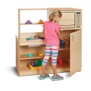 Jonti-Craft Baltic Birch 2405JC Wood Mobile Kitchen Island, 44 1/2" Wide, Beige