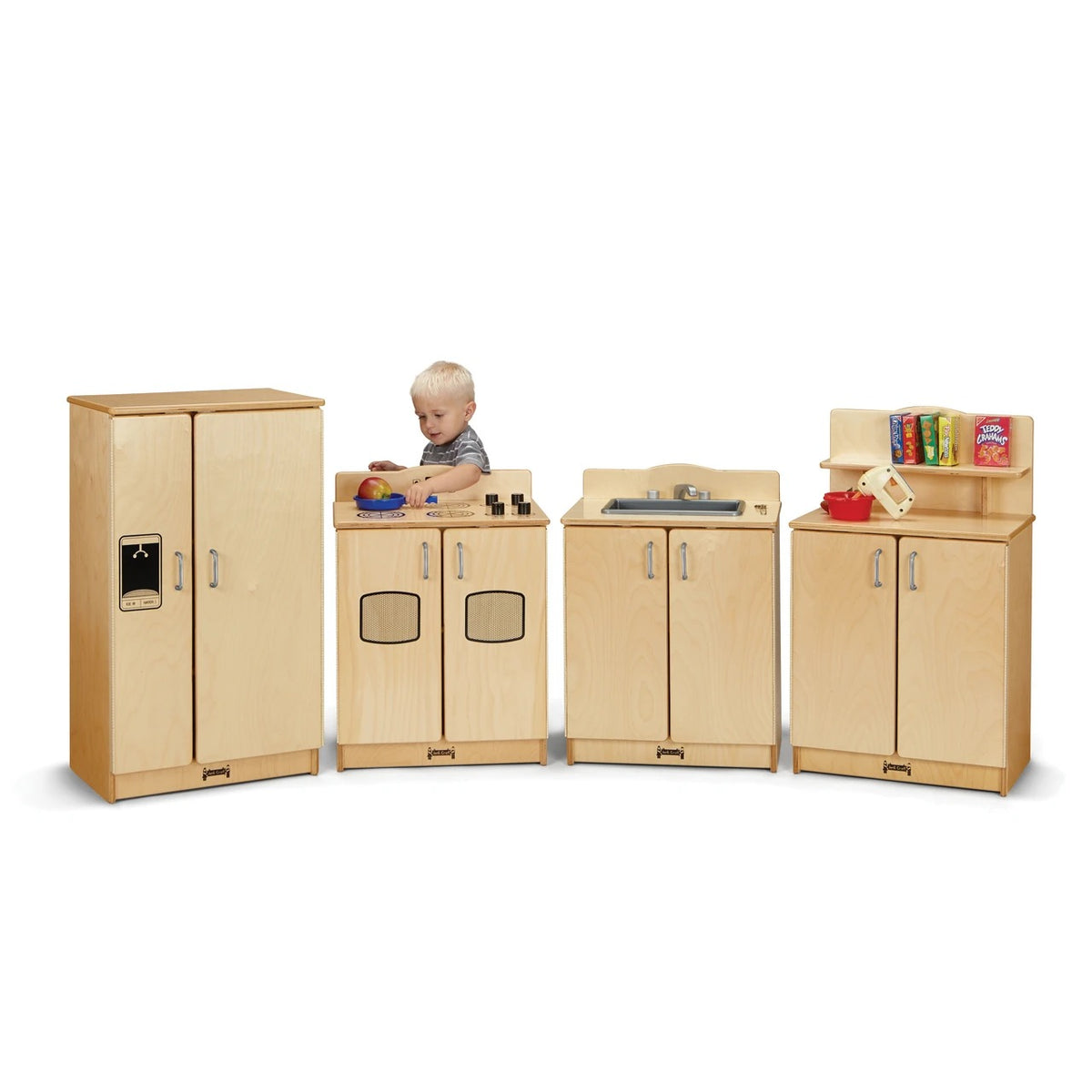 Jonti-Craft Baltic Birch 2411JC Wood Kitchen Set, 80" Wide, Beige - Default Title