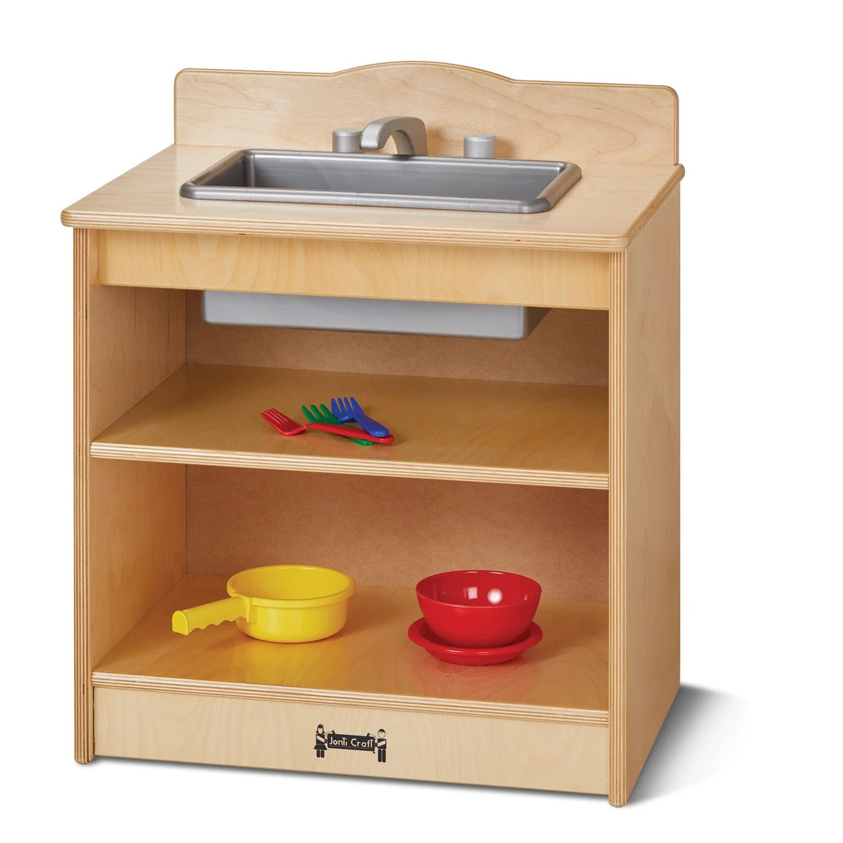 Jonti-Craft Baltic Birch 2428JC Wood Toddler Kitchen Sink, 20" Wide, Beige - Default Title