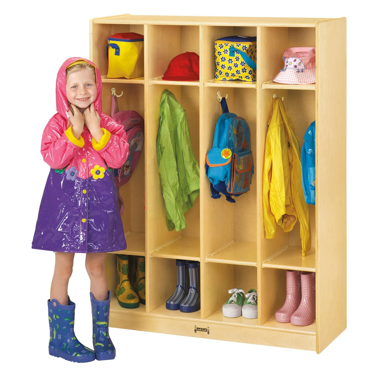 Jonti-Craft Baltic Birch 2682JC Wood Coat Locker, 20" Wide, Brown - Default Title