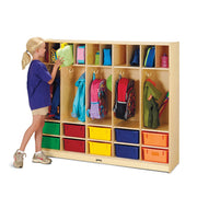 Jonti-Craft Baltic Birch Wood Large Locker Organizer, 60" Wide, Brown - photo 4