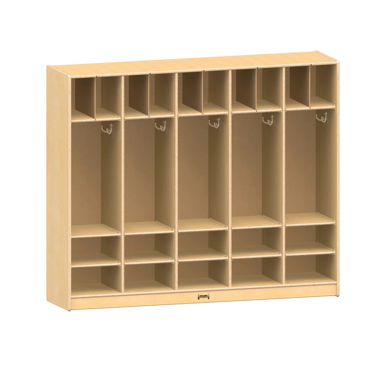 Jonti-Craft Baltic Birch Wood Large Locker Organizer, 60" Wide, Brown - 26859JC