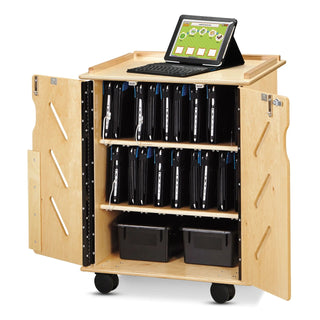 Jonti-Craft Baltic Birch 3400JC Laminate Storage Cart, 23" Wide, Brown - Default Title