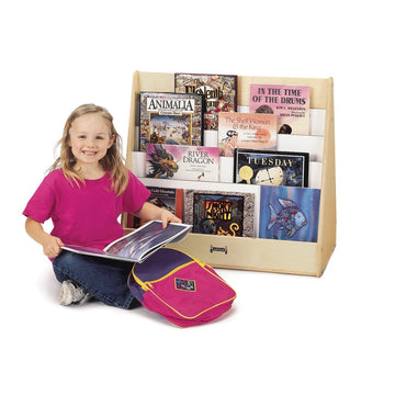 Jonti-Craft Baltic Birch Wood Pick-a-Book Stand, 30" Wide, Beige - 27 1/2"