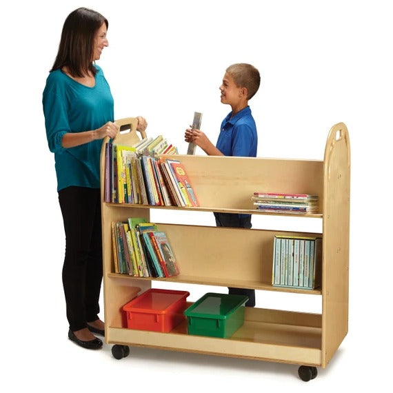 Jonti-Craft Baltic Birch 3518JC Wood Book Truck, 40" Wide, Brown - photo 3