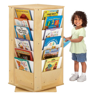 Jonti-Craft Baltic Birch Wood Literacy Tower, Brown - 19 1/2"